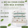 Bộ ga chun chần bốn mùa Everon CPC25201 Cún Thân Thiện Cotton BST Cutie