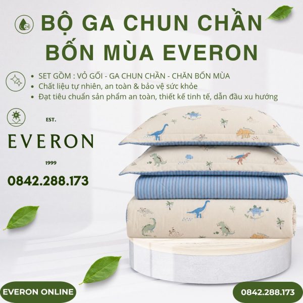 Bộ ga chun chần bốn mùa Everon CPC26204 Cuộc phiêu lưu của Cổ Dài Ba Sừng
