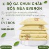 Bộ ga chun chần bốn mùa Everon CPC27203 Rabbit & Bear Cotton Sateen BST Cutie