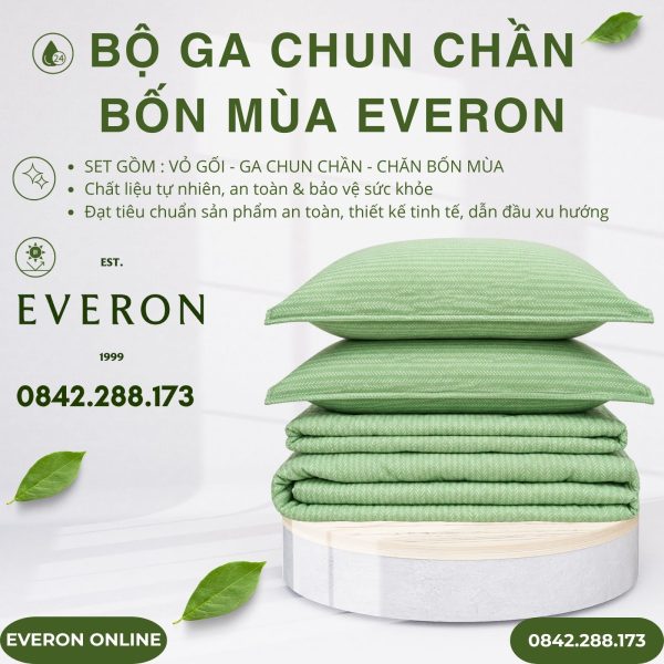 Bộ ga chun chần bốn mùa Everon EPBC25025 Cánh Rừng Hy Vọng