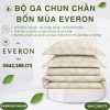 Bộ ga chun chần bốn mùa Everon EPC27027 Beech Cotton BST Những mảnh êm