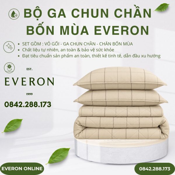 Bộ ga chun chần bốn mùa Everon EPC27032 Saville