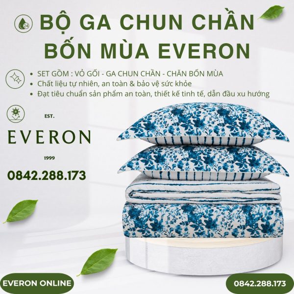 Bộ ga chun chần bốn mùa Everon EPM25021 Thung Lũng Thấu Hiểu