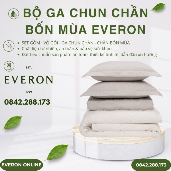 Bộ ga chun chần bốn mùa Everon EPM25041 Đốm Sáng Modal Cotton BST Ever-on