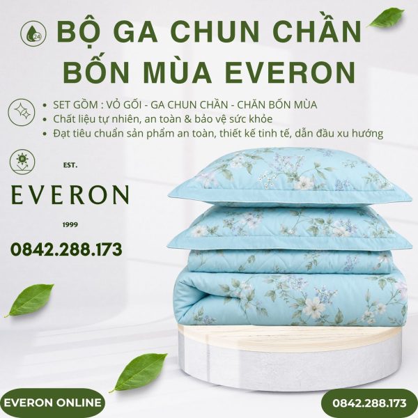 Bộ ga chun chần bốn mùa Everon EPMOC27024 Dawn