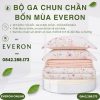 Bộ ga chun chần bốn mùa Everon EPT25017 Mơ Êm Tencel BST Khu Vườn Tinh Hoa