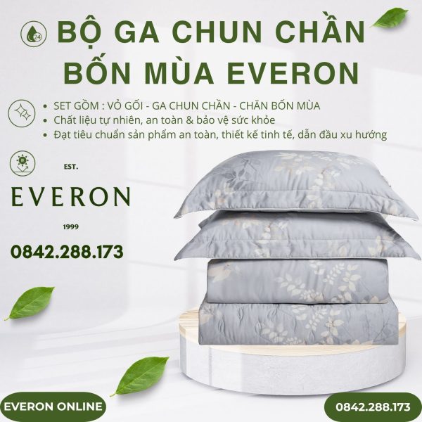 Bộ ga chun chần bốn mùa Everon EPTC26017 Chạng vạng