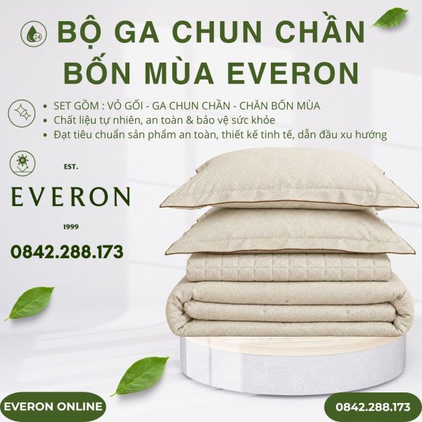 Bộ ga chun chần bốn mùa Everon EPTC27033 Rustic