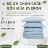 Bộ ga chun chần bốn mùa Everon EST25034 Làn Nước Xanh