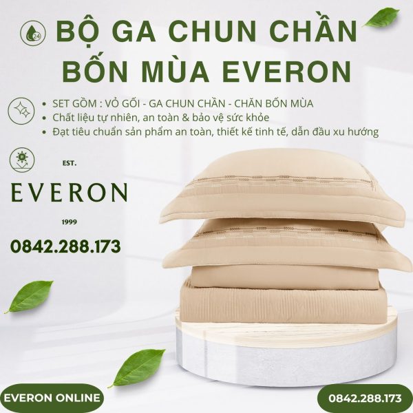 Bộ ga chun chần bốn mùa Everon ESTMC26006 Cánh đồng vàng