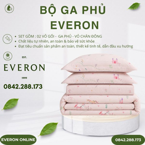 Bộ ga phủ Everon CPC26203 xứ sở thần tiên Cotton Sateen BST Cutie