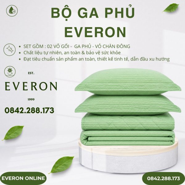 Bộ ga phủ Everon EPBC25025 cánh rừng hy vọng Bamboo BST Khu vườn tinh hoa