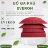 Bộ ga phủ Everon EPC26016 lá thu đỏ Cotton Sateen BST Đơm hoa