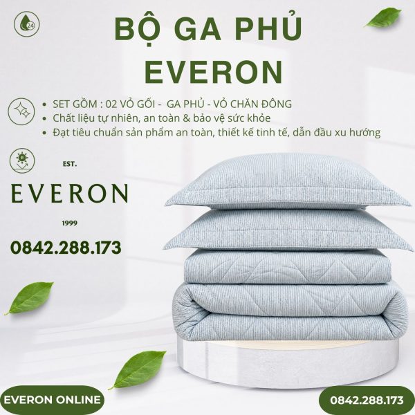 Bộ ga phủ Everon EPC27036 Coastal Tencel Blend BST Những mảnh êm