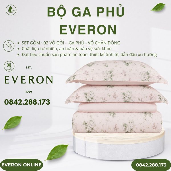 Bộ ga phủ Everon EPM25010 nét hứng khởi Modal BST Chân Trời Mới