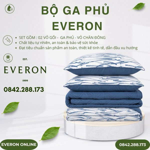 Bộ ga phủ Everon EPM25012 giao lộ hy vọng Modal Cotton BST Chân trời mới