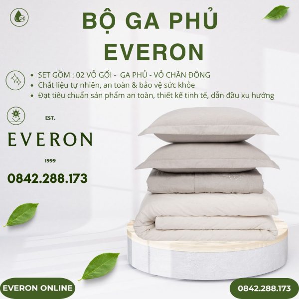 Bộ ga phủ Everon EPM25041 đốm sáng Modal Cotton BST Ever-on