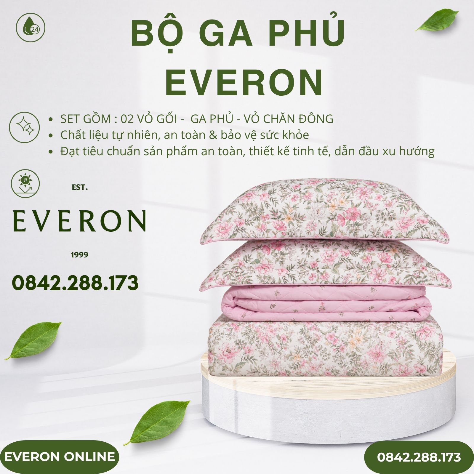 Bộ ga phủ Everon EPM2509 vũ điệu hoa Modal Cotton BST Chân Trời Mới Bộ ga phủ Everon EPM2509 vũ điệu hoa Modal Cotton BST Chân Trời Mới