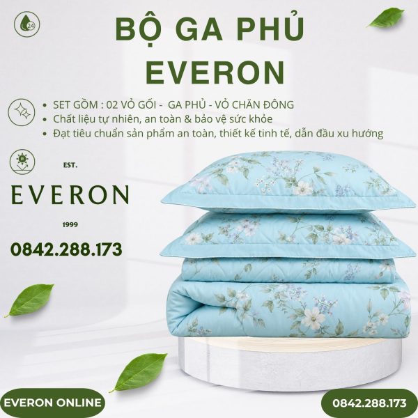 Bộ ga phủ Everon EPMOC27024 Dawn Modal Cotton BST Những mảnh êm