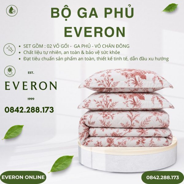 Bộ ga phủ Everon EPT25027 khởi đầu lạc quan Tencel BST Khu vườn tinh hoa