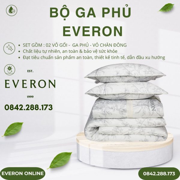 Bộ ga phủ Everon EPTC25036 vườn tươi tốt Tencel Blend BST Ever-on