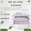 Bộ ga phủ Everon ESTC26003 mẫu đơn tím Tencel Blend BST Đơm hoa