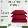 Bộ ga phủ Everon ESTC26007 cẩm chướng đỏ Tencel Blend BST Đơm hoa