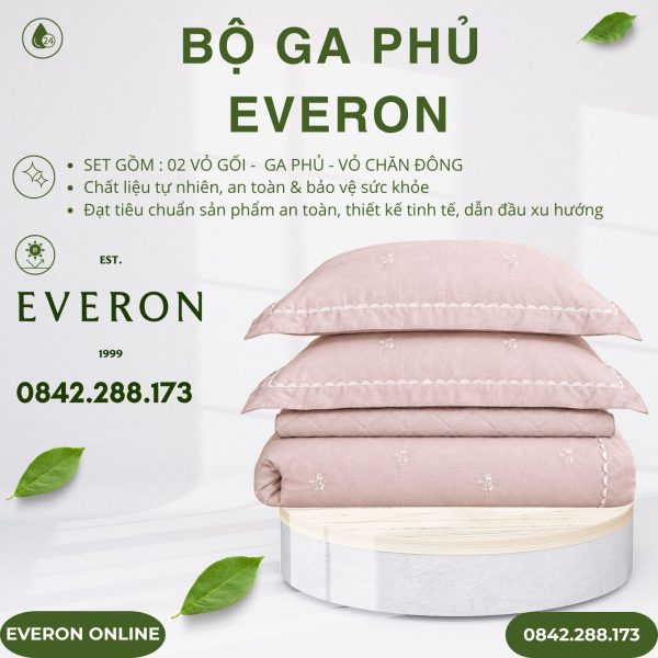 Bộ ga phủ Everon ESTC27001 Ginkgo Tencel Blend BST Những mảnh êm
