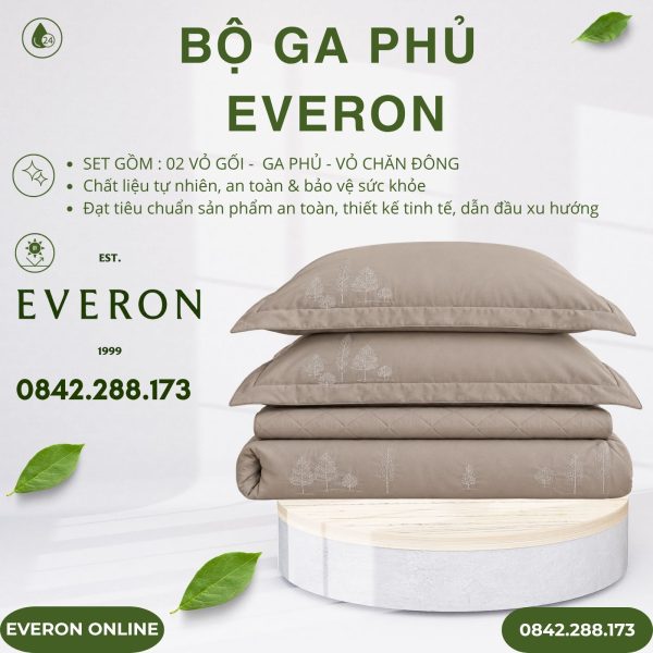 Bộ ga phủ Everon ESTC27006 Pine Tencel Blend BST Những mảnh êm
