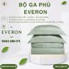 Bộ ga phủ Everon ESTJ26009 hồng tỉ muội Tencel Jacquard BST Đơm hoa