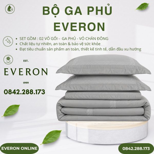 Bộ ga phủ Everon ESTMC27002 Espirit Modal Cotton BST Những mảnh êm