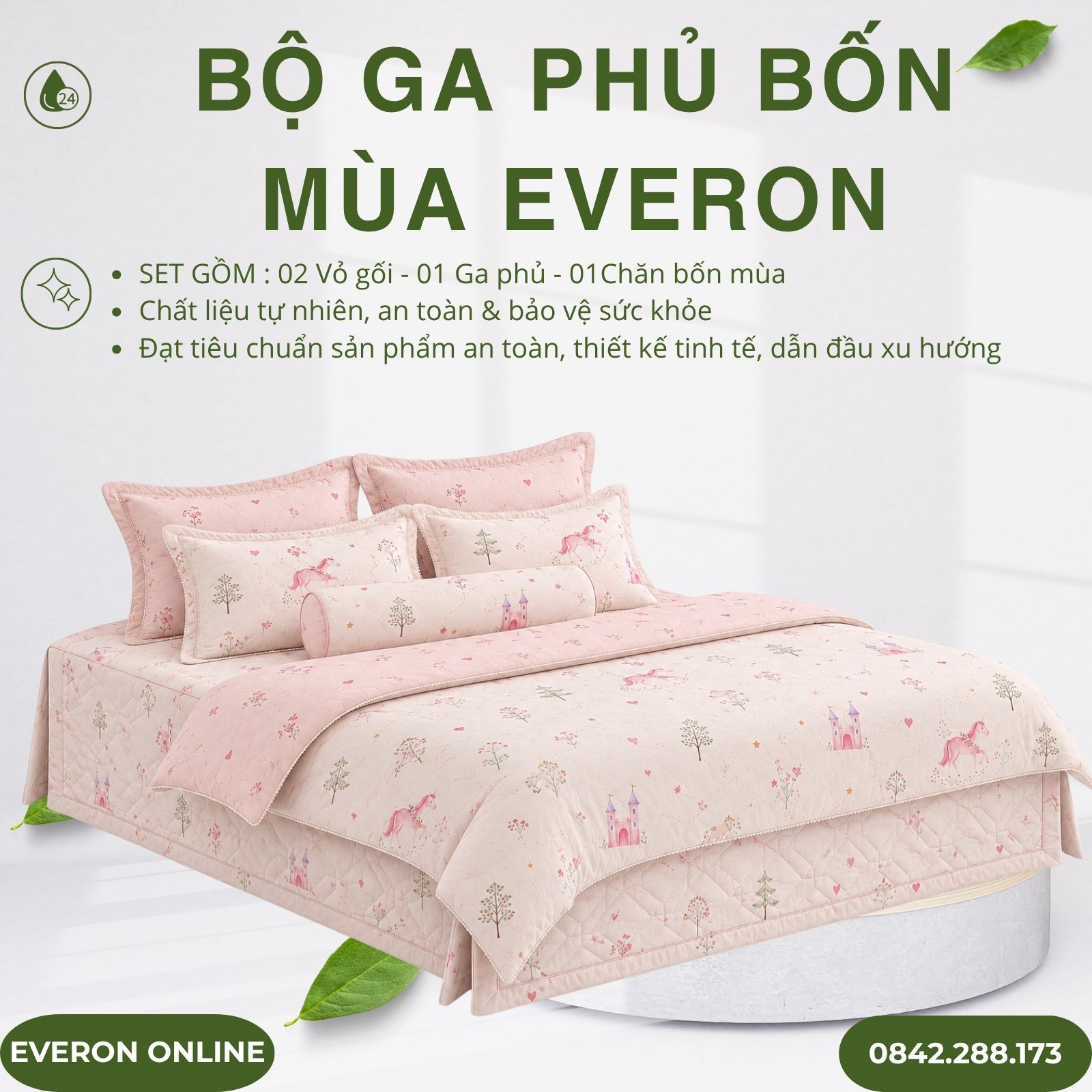 Bộ ga phủ bốn mùa Everon CPC26203 Xứ Sở Thần Tiên Cotton Sateen BST Cutie Bộ ga phủ bốn mùa Everon CPC26203 Xứ Sở Thần Tiên Cotton Sateen BST Cutie