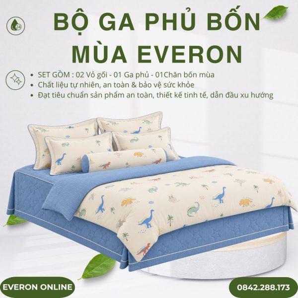Bộ ga phủ bốn mùa Everon CPC26204 Cuộc phiêu lưu của Cổ Dài Ba Sừng BST Cutie