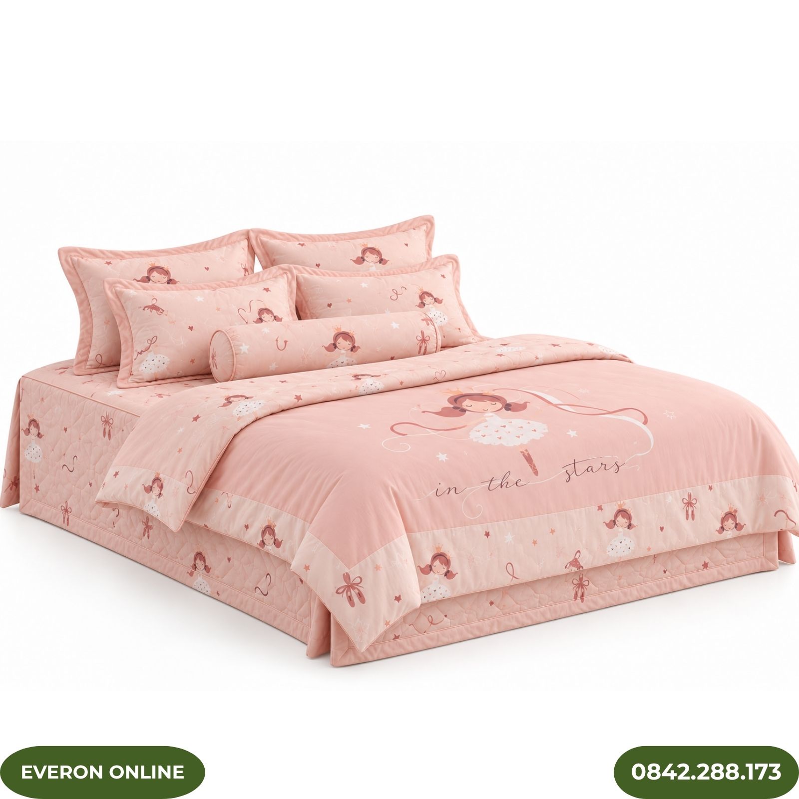 Bộ ga phủ bốn mùa Everon CPM25203 vũ điệu dịu dàng Modal Cotton