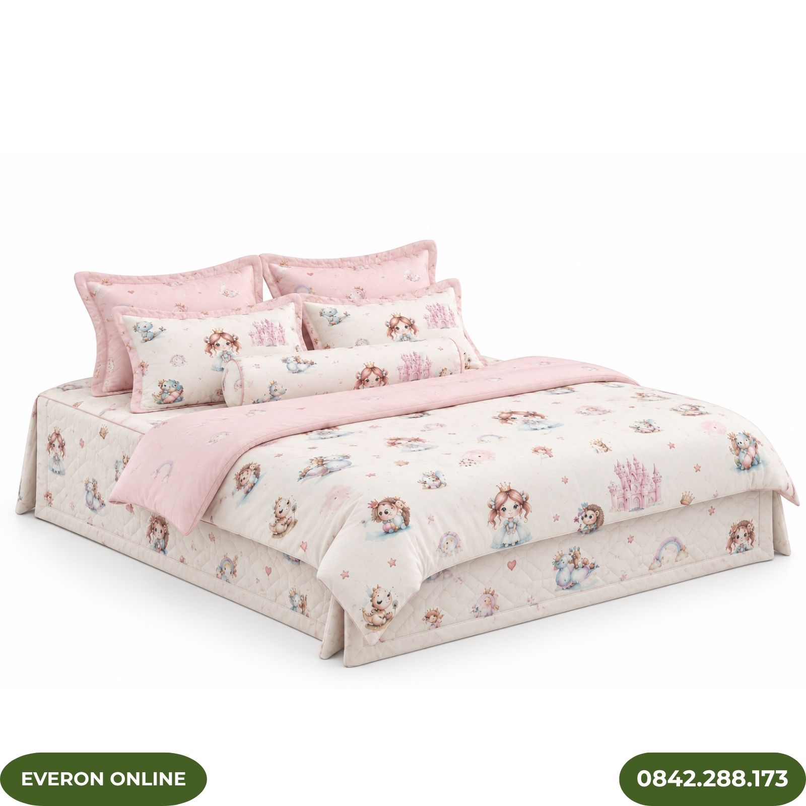 Bộ ga phủ bốn mùa Everon CPM25205 Công Chúa Điệu Modal Cotton