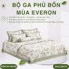 Bộ ga phủ bốn mùa Everon EPC26013 Mùa quả dại Cotton BST Đơm hoa