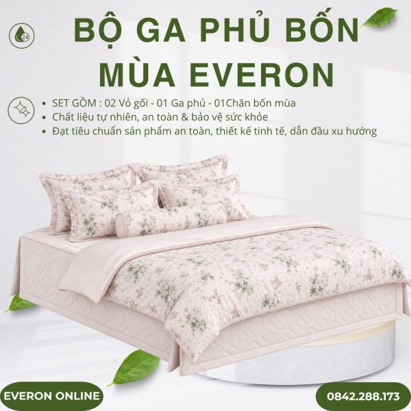 Bộ ga phủ bốn mùa Everon EPM25010 Nét hứng khởi Modal BST Chân trời mới