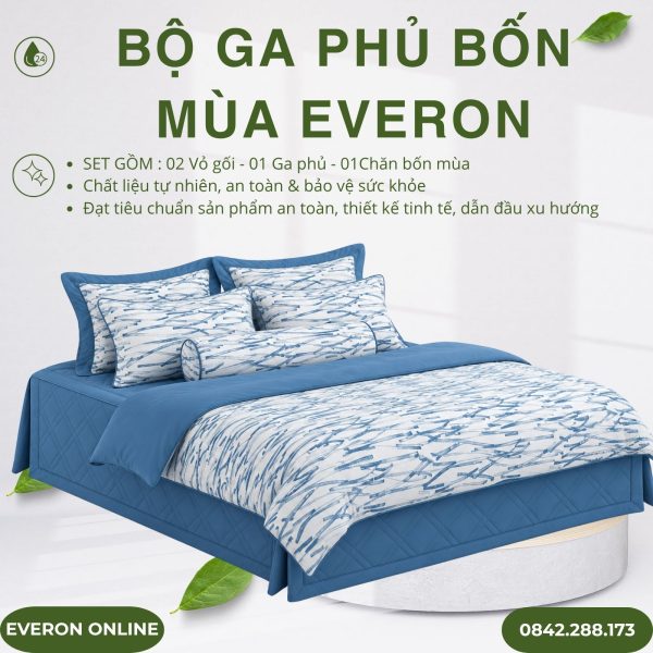 Bộ ga phủ bốn mùa Everon EPM25012 Giao lộ hy vọng Modal Cotton BST Chân trời mới
