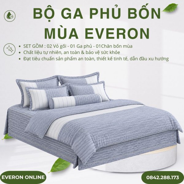 Bộ ga phủ bốn mùa Everon EPM25013 Con Đường Mới Modal BST Chân Trời Mới