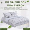 Bộ ga phủ bốn mùa Everon EPM25026 chùm lá tinh tế Modal Cotton BST Khu vườn tinh hoa