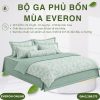 Bộ ga phủ bốn mùa Everon EPM25031 Lá Thạch Thảo Modal Cotton BST Ever-on