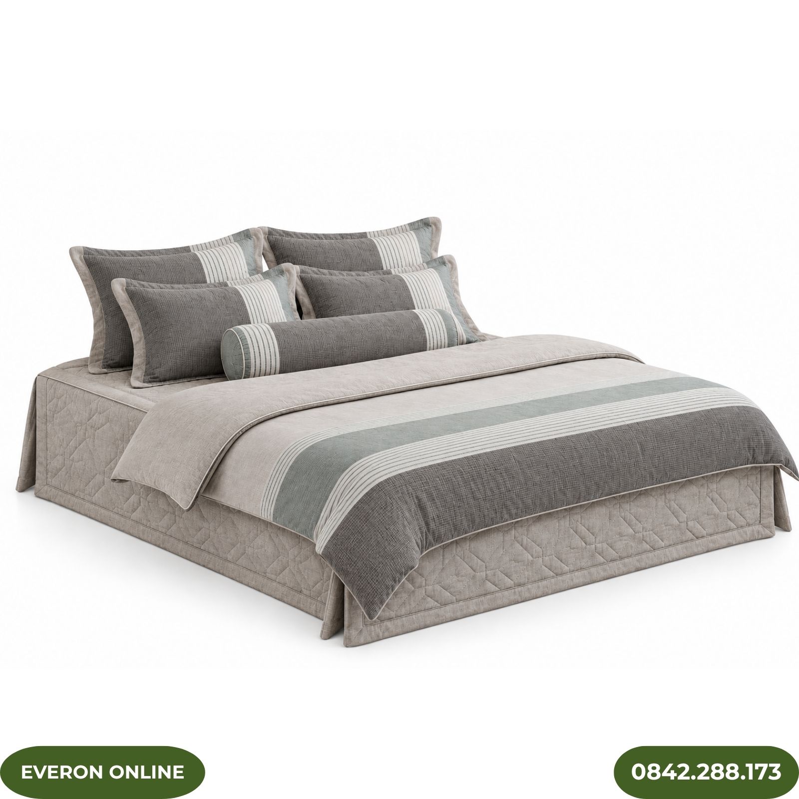 Bộ ga phủ bốn mùa Everon EPM25043 Dải Màu Mạnh Mẽ Modal Cotton