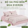 Bộ ga phủ bốn mùa Everon EPM2509 vũ điệu hoa Modal Cotton BST Chân trời mới