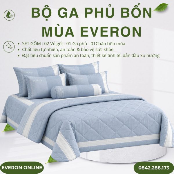 Bộ ga phủ bốn mùa Everon EPM27034 Ocean Modal BST Những mảnh êm