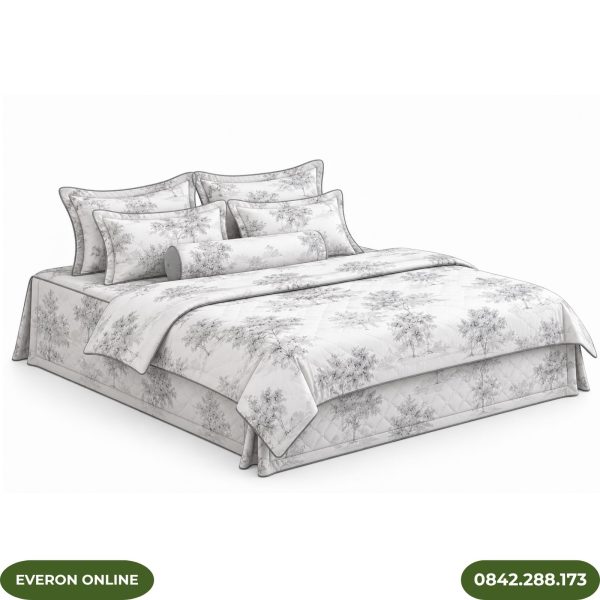 Bộ ga phủ bốn mùa Everon EPTC27023 Toile De Jouy Tencel Blend