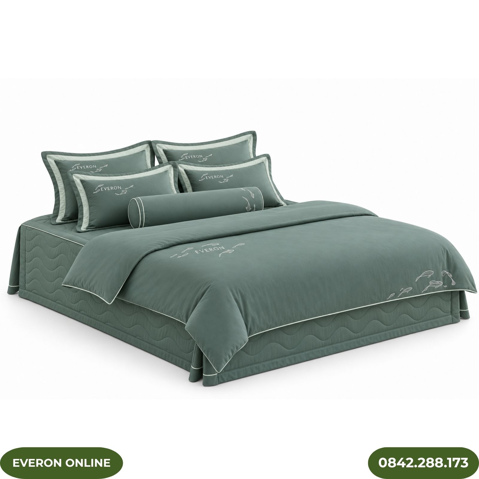 Bộ ga phủ bốn mùa Everon ESB26005 Mặt hồ xanh Bamboo