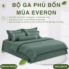 Bộ ga phủ bốn mùa Everon ESB26010 Gợn sóng biếc Bamboo BST Đơm hoa