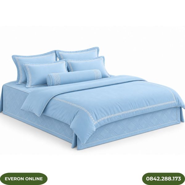Bộ ga phủ bốn mùa Everon EST25034 Làn nước Xanh Tencel