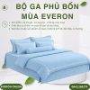 Bộ ga phủ bốn mùa Everon EST25034 Làn nước Xanh Tencel BST Ever-on
