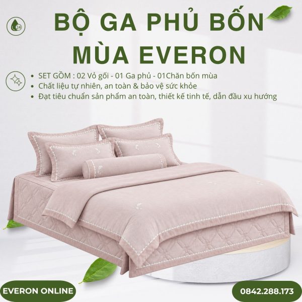 Bộ ga phủ bốn mùa Everon ESTC27001 Ginkgo Tencel Blend BST Những mảnh êm